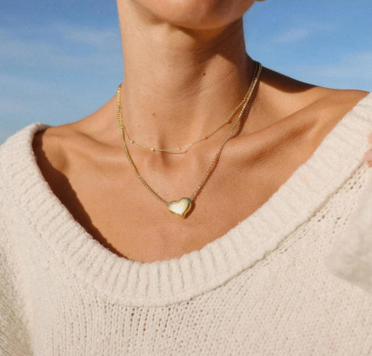 Fabonia Heart Pendant Gold Necklace
