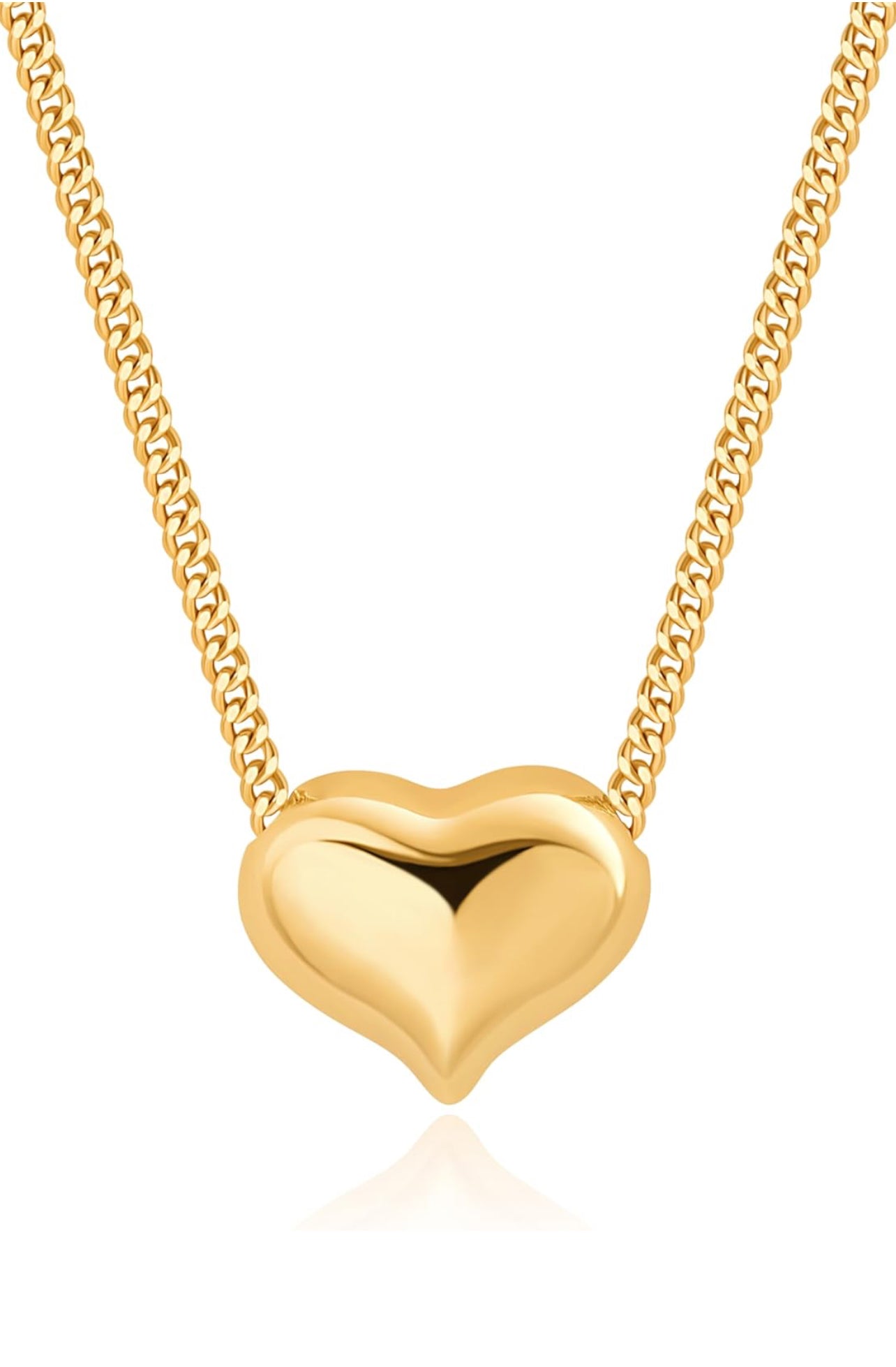 Fabonia Heart Pendant Gold Necklace