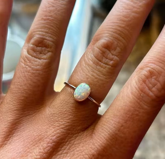 Stunning Opal 18K Gold Plated Ring