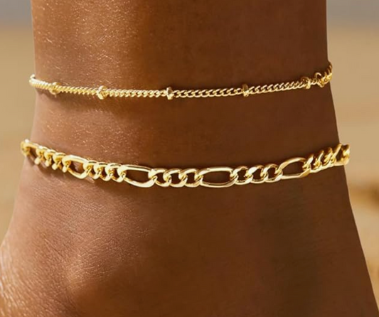 2 Piece Layered Chain 14K Gold