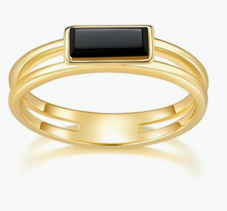 Exquisite Gold & Black Onyx Ring