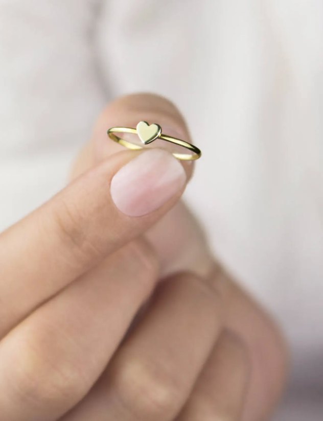 Classic Heart Gold Ring 14K