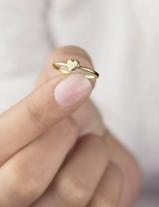 Classic Heart Gold Ring 14K