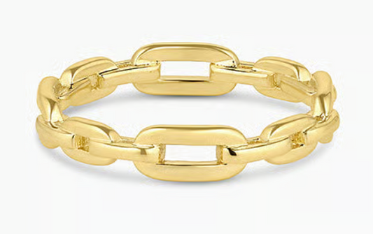 Stunning Gold Chain Ring