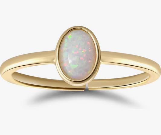Elegant 14K gold Opal Ring