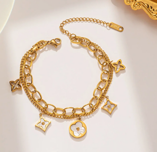 Exquisite Double Layered Bracelet 18K