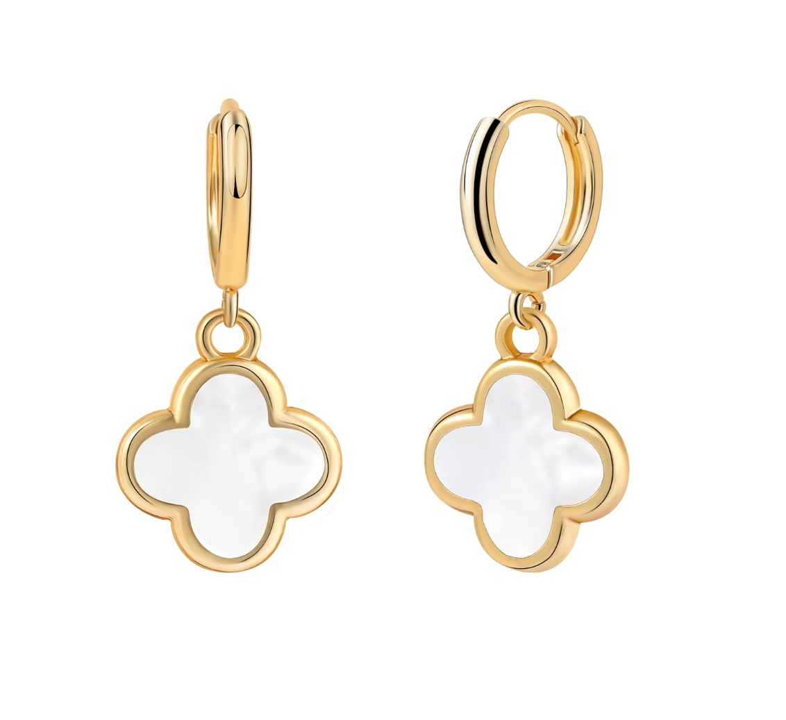 Clover Earrings 14K Gold